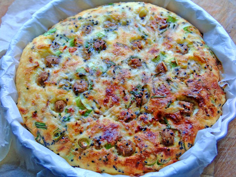 Quiche met een havermoutbodem