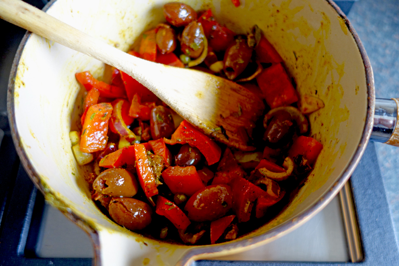 Hertenbiefstuk met een saus van paprika en balsamico