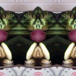 Bloemkool, broccoli en sperzibonen op de weegschaal