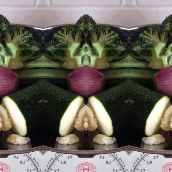 Bloemkool, broccoli en sperzibonen op de weegschaal