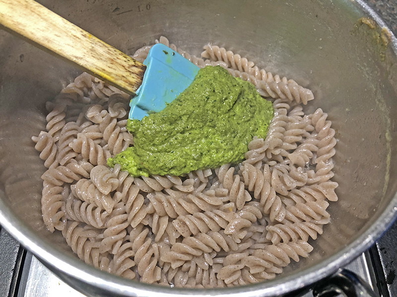 Boekweit pasta met een lekkere saus
