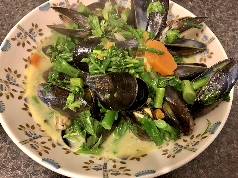 Moules à la creme, lactose vrij