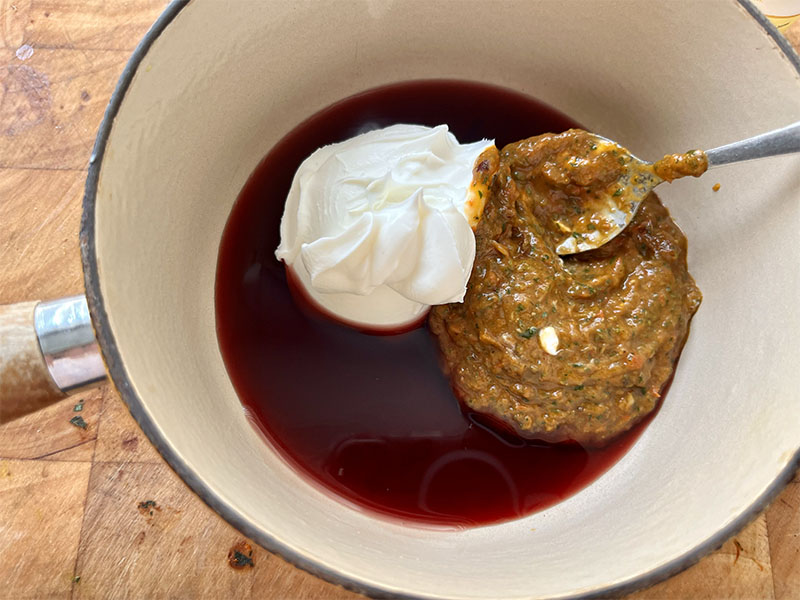 Histamine vrije saus bij een rollade